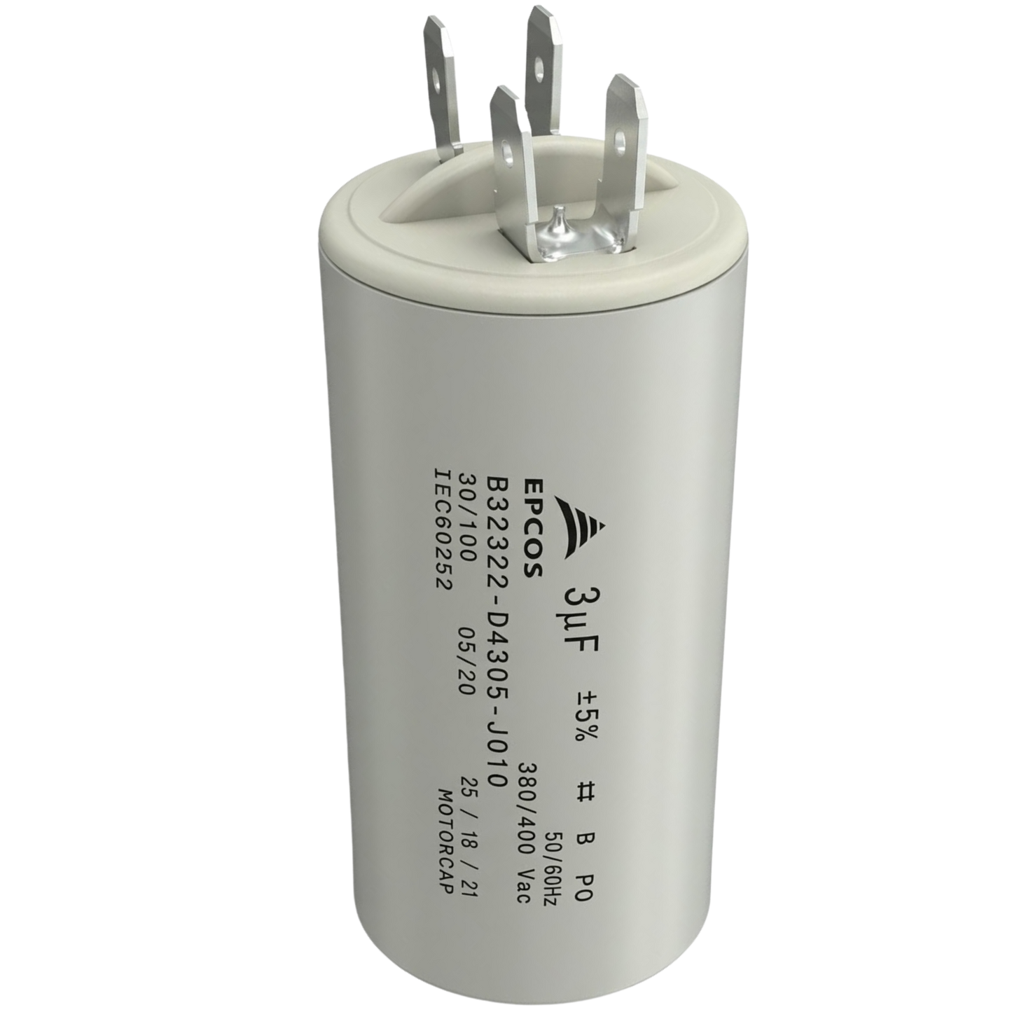 Capacitor De Partida 3uF 380/400V 30x62mm (Fast-on)
