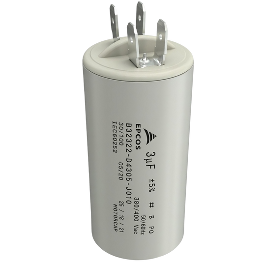 Capacitor De Partida 3uF 380/400V 30x62mm (Fast-on)