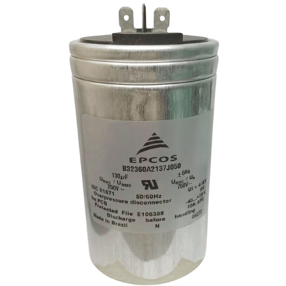 Capacitor De Partida 130uF 250V 75x150mm (Fast-on)