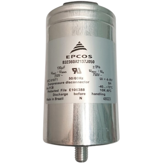 Capacitor De Partida 130uF 250V 75x150mm (Fast-on)