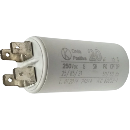 Capacitor De Partida 20uF 250V 30x60mm (Fast-on)
