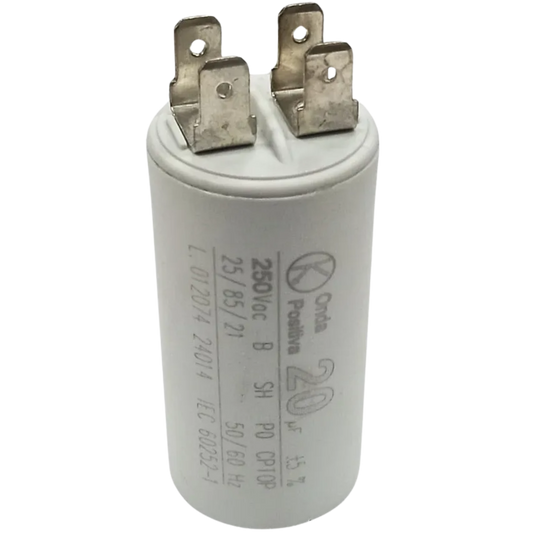 Capacitor De Partida 20uF 250V 30x60mm (Fast-on)