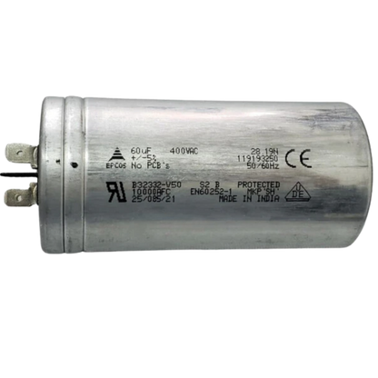 Capacitor De Partida 60uF 400V 53x105mm (Fast-on)