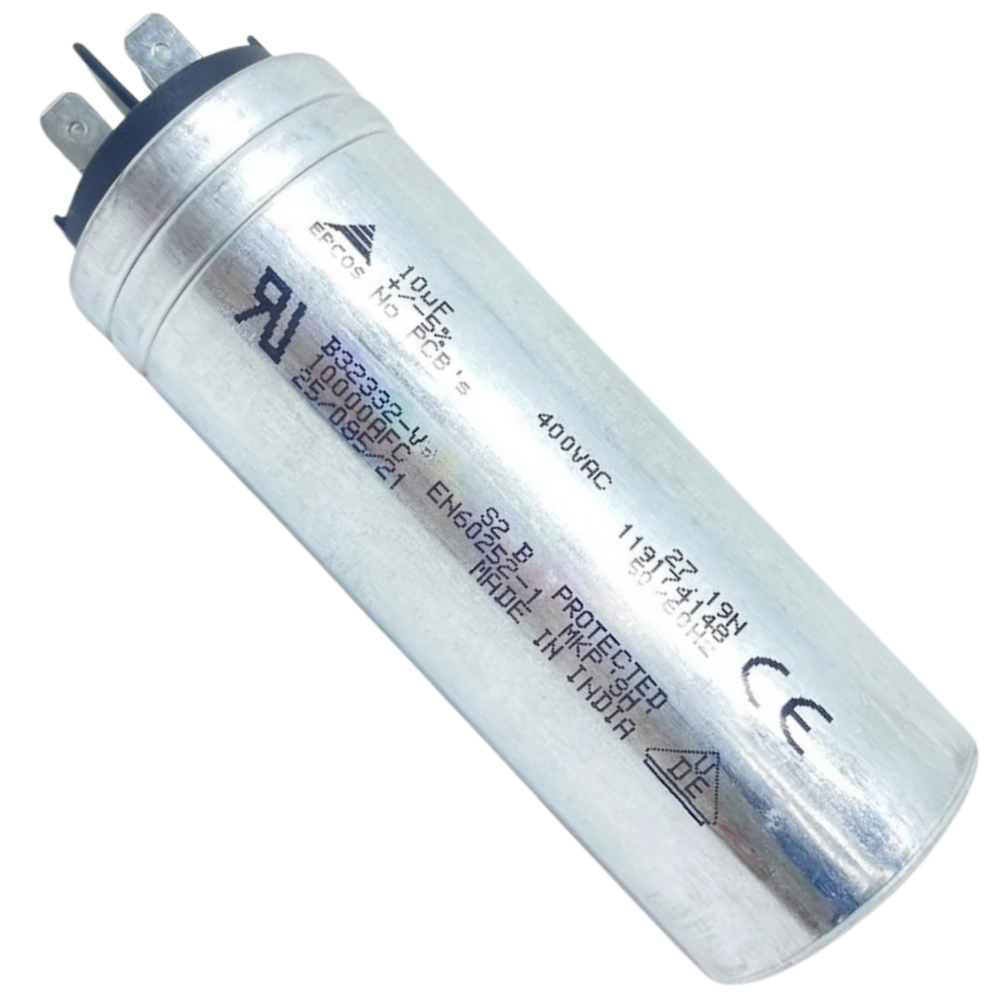 Capacitor de Partida 10uF 400V 35x78mm (Fast-on)