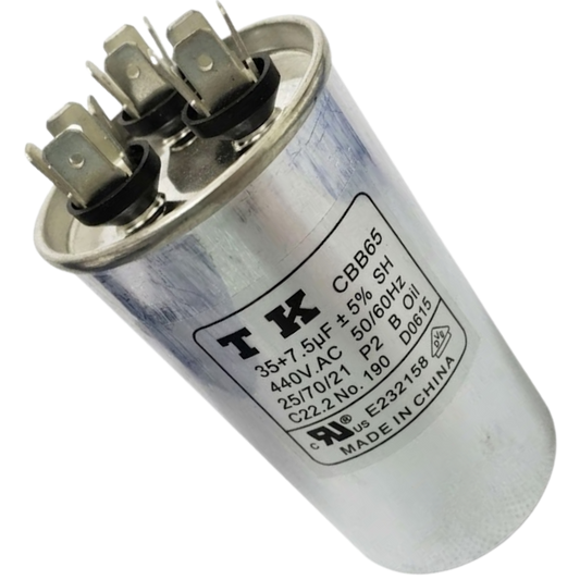 Capacitor De Partida 35uF+7,5uF 440V 50x105mm (Fast-on)