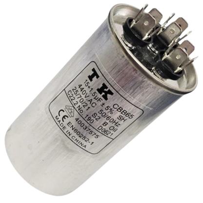 Capacitor De Partida 15uF+1,5uF 440V 50x90mm (Fast-on)