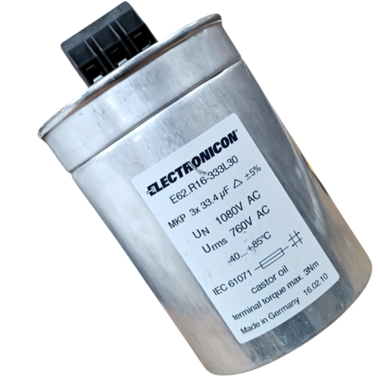 Capacitor Trifásico 33,4uF 1080V 120x165mm
