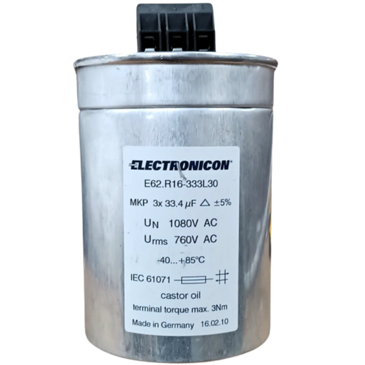 Capacitor Trifásico 33,4uF 1080V 120x165mm