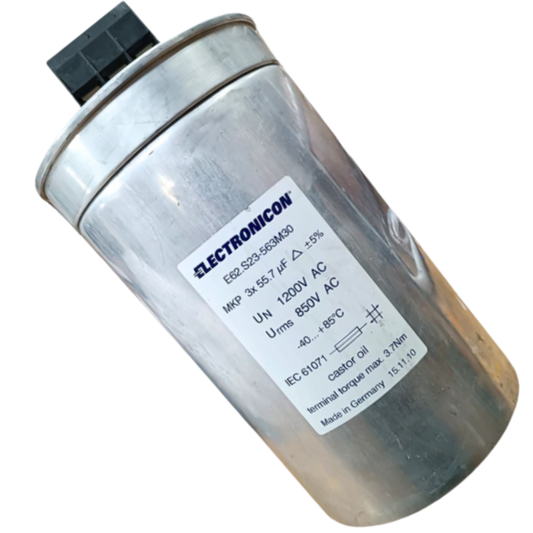 Capacitor Trifásico 55,7uF 1200V 140x230mm