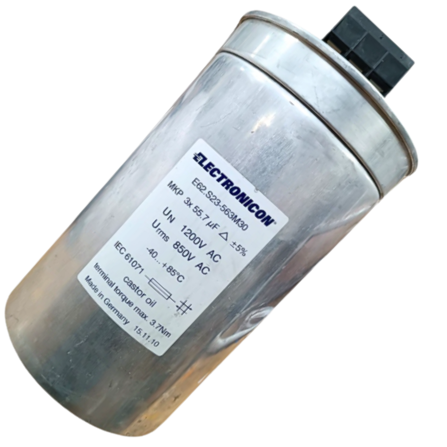 Capacitor Trifásico 55,7uF 1200V 140x230mm