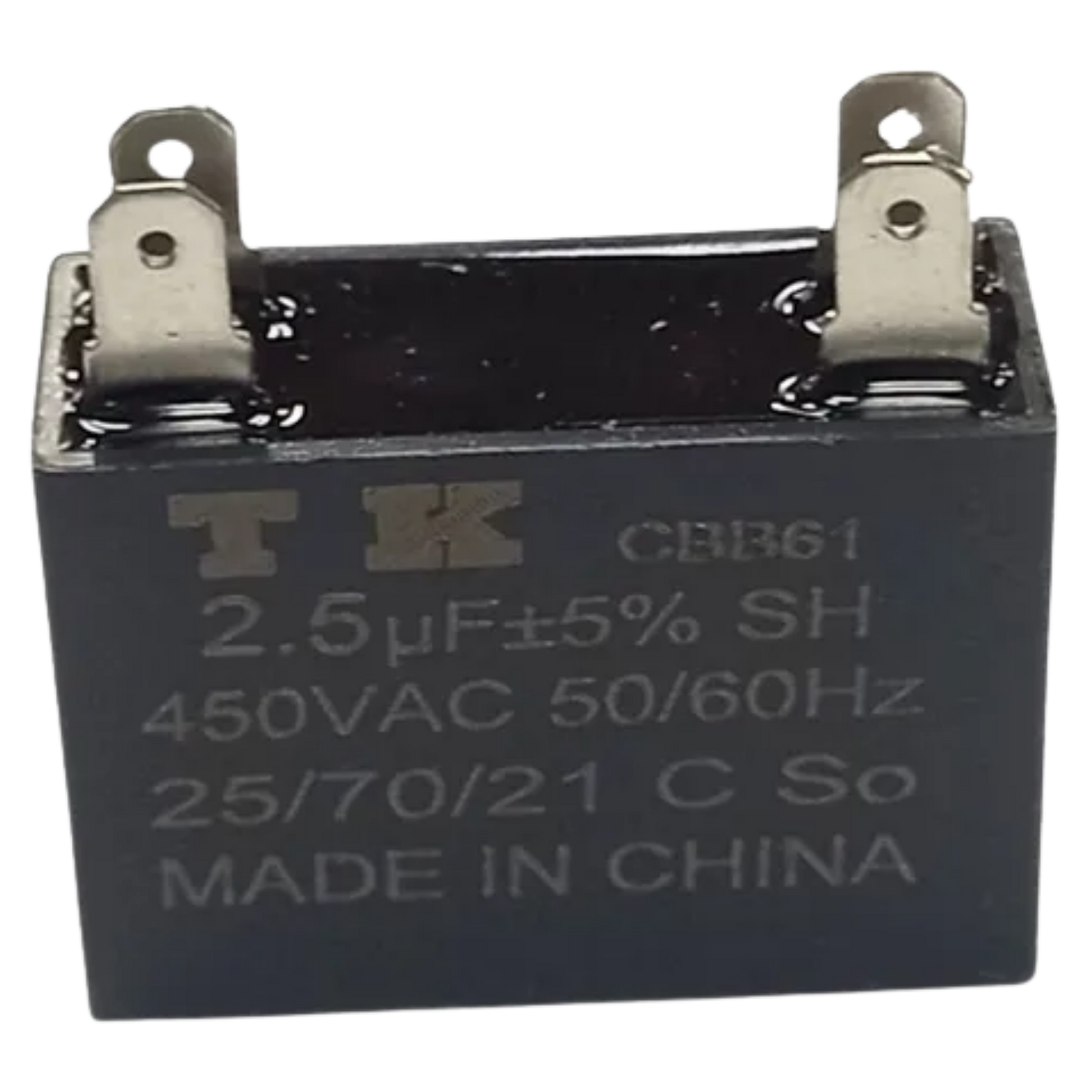 Capacitor De Partida CBB61 2,5uF 450V (Fast-on)