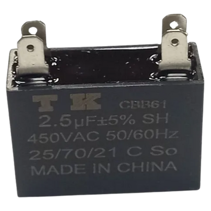 Capacitor De Partida CBB61 2,5uF 450V (Fast-on)