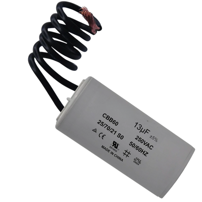 Capacitor De Partida 13uF 250V 30x56mm (2Fios)