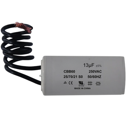 Capacitor De Partida 13uF 250V 30x56mm (2Fios)