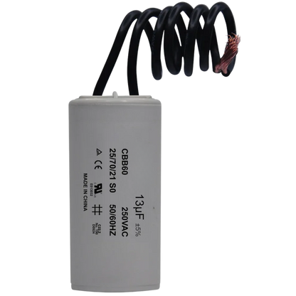 Capacitor De Partida 13uF 250V 30x56mm (2Fios)
