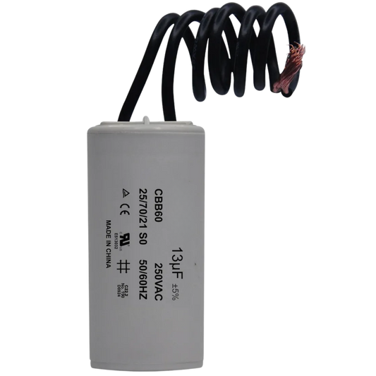 Capacitor De Partida 13uF 250V 30x56mm (2Fios)