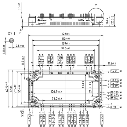 Módulo IGBT FP75R12KT4 1200V 75A