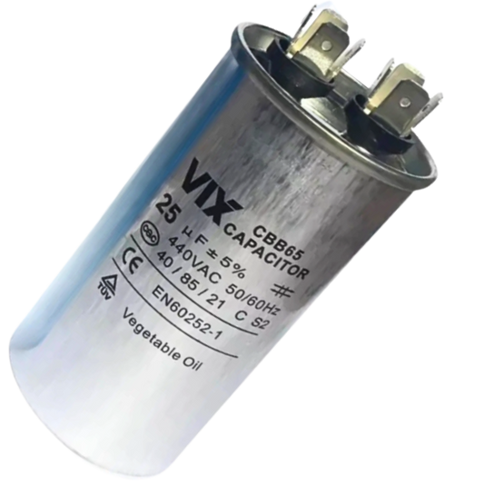 Capacitor Partida 25uF 440V 45x90mm (Fast-on)