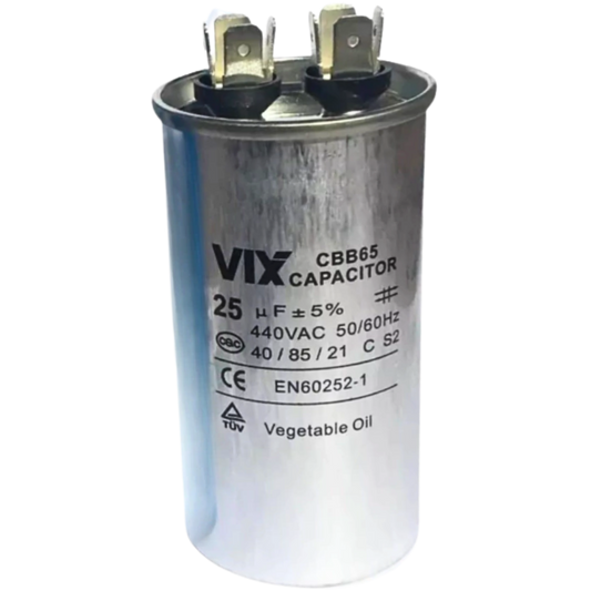 Capacitor Partida 25uF 440V 45x90mm (Fast-on)