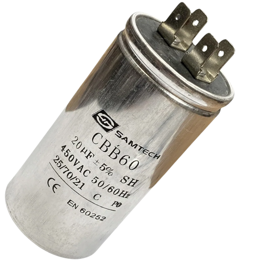 Capacitor De Partida 20uF 450V 40x77mm (Fast-on)