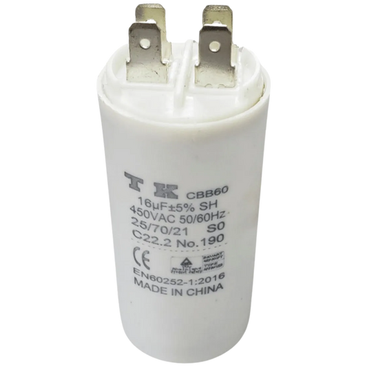 Capacitor De Partida 16uF 450V 36x70mm (Fast-on)