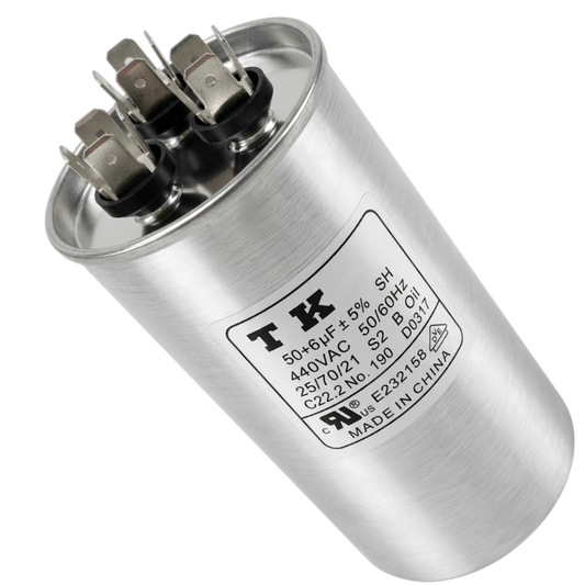 Capacitor De Partida 50uF+6uF 440V 55x105mm (Fast-on)