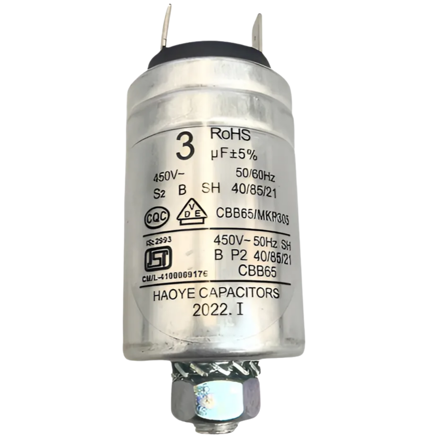 Capacitor De Partida 3uF 450V 34x50mm (Fast-on)