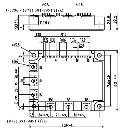 Módulo IGBT 7MBI75U4S-120-50 1200V 75A