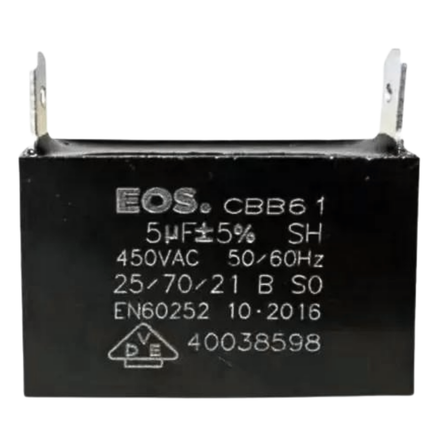Capacitor De Partida CBB61 5uF 450V (Fast-on)