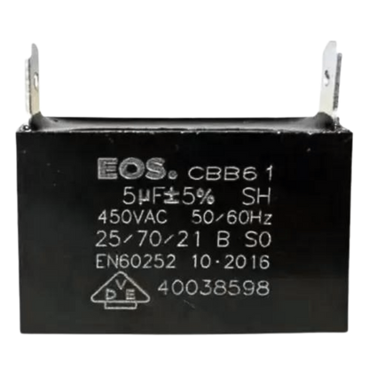 Capacitor De Partida CBB61 5uF 450V (Fast-on)