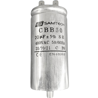 Capacitor De Partida 20uF 400V 38x78mm (Fast-on)