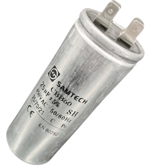 Capacitor De Partida 25uF 450V 40x100mm (Fast-on)