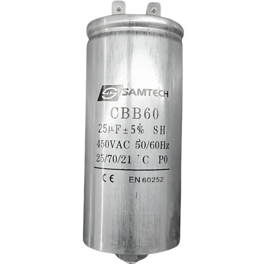 Capacitor De Partida 25uF 450V 45x100mm (Fast-on)
