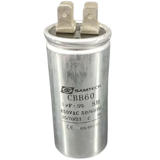 Capacitor De Partida 5uF 450V 30x35mm (Fast-on)
