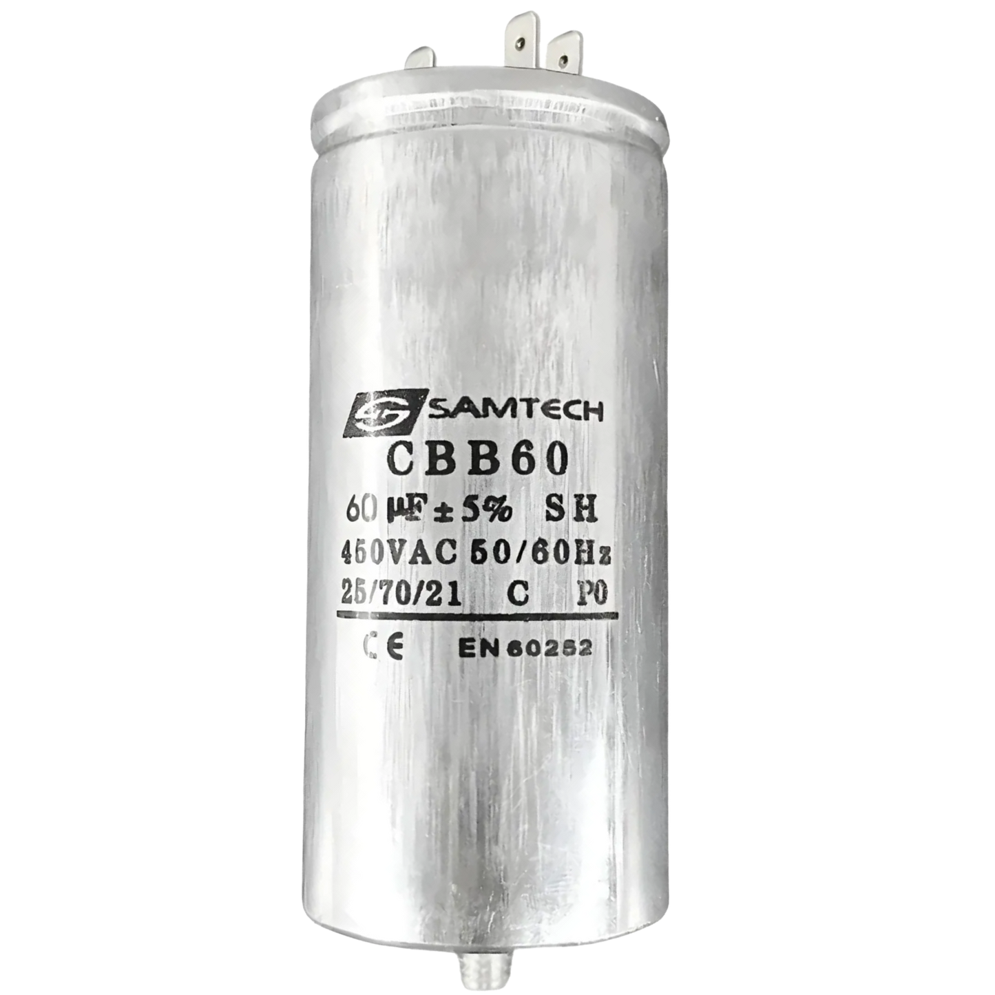 Capacitor De Partida 60uF 450V 50x105mm (Fast-on)