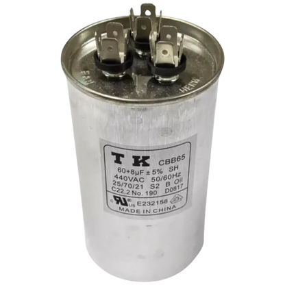 Capacitor De Partida 60uF+8uF 440V 60x105mm (Fast-on)