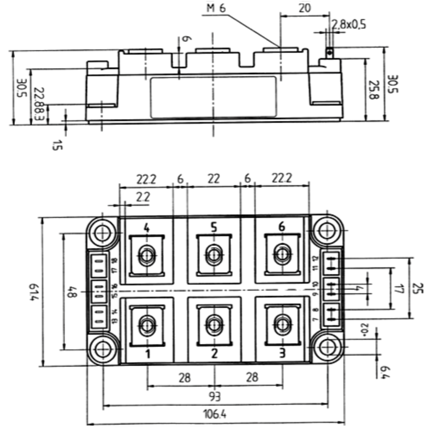Módulo IGBT SKKR300/0,2-BVR 2500V 200A