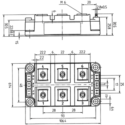 Módulo IGBT SKKR300/0,2-BVR 2500V 200A