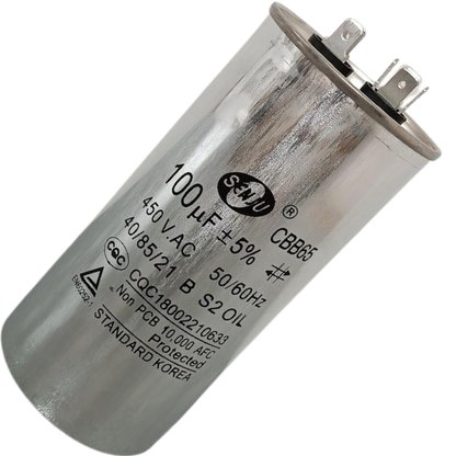 Capacitor de Partida 100uF 450V 62x125mm (Fast-on)
