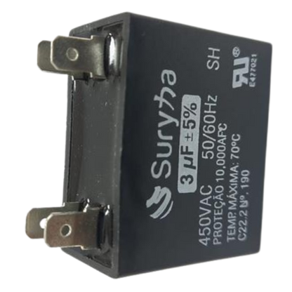 Capacitor De Partida CBB61 3uF 450V (Fast-on)