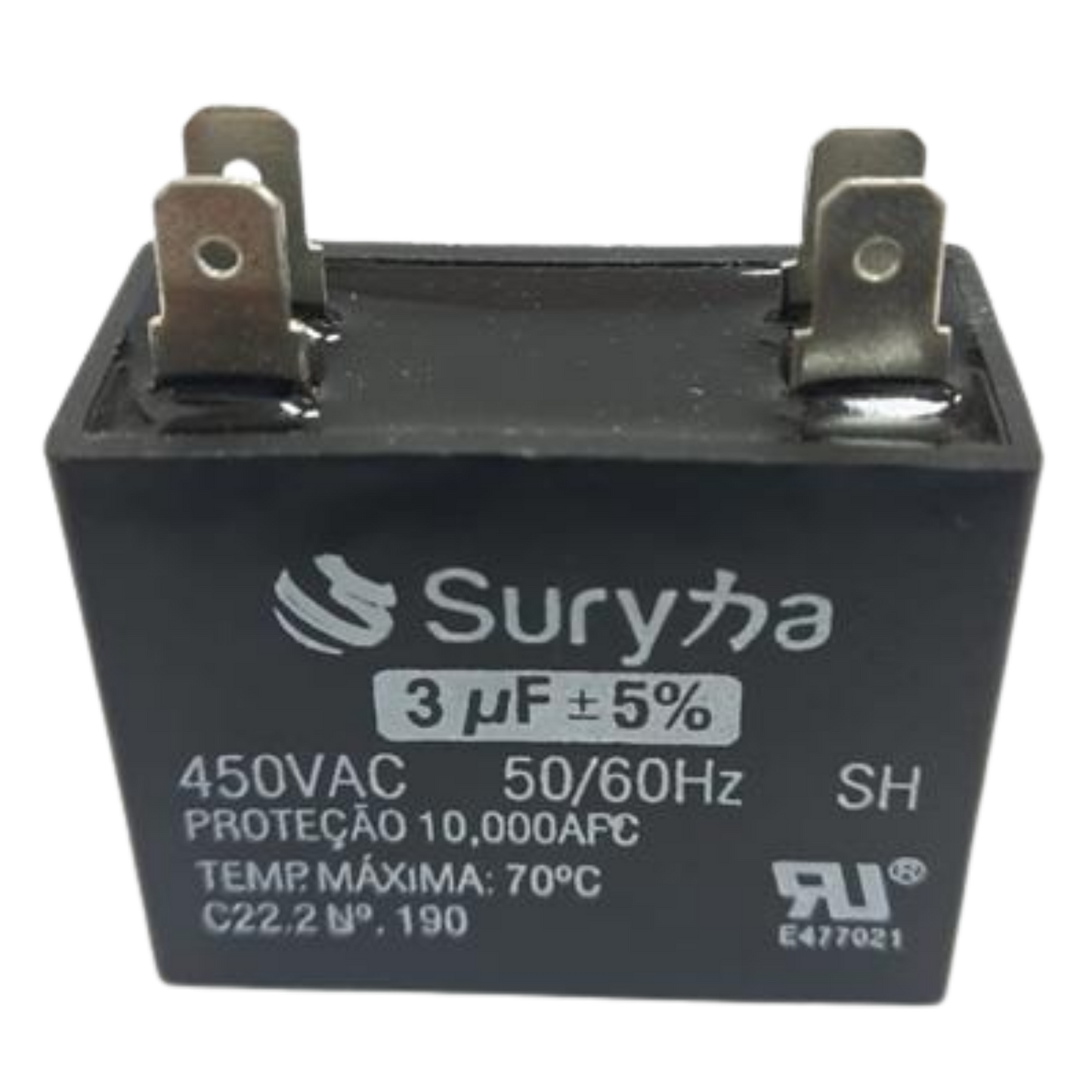 Capacitor De Partida CBB61 3uF 450V (Fast-on)