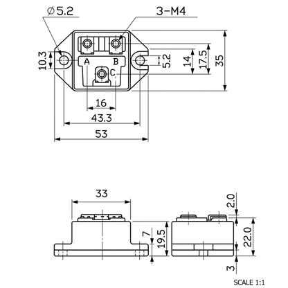 Módulo IGBT MG30H1BL1 550V 30A