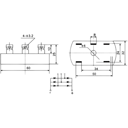 Ponte Retificadora SQL50A1200V 1200V 50A