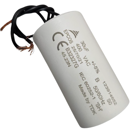 Capacitor De Partida 30uF 400V 40x72mm (2Fios)