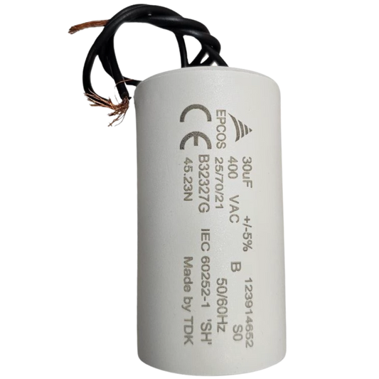 Capacitor De Partida 30uF 400V 40x72mm (2Fios)