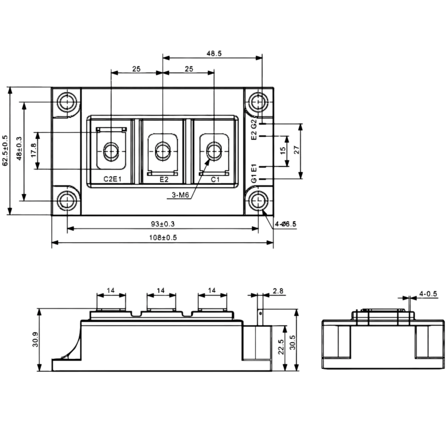 Módulo IGBT SGM200HF12A3TFD 1200V 200A