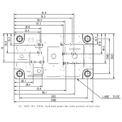 Módulo IGBT CM500HA-34A 1700V 500A