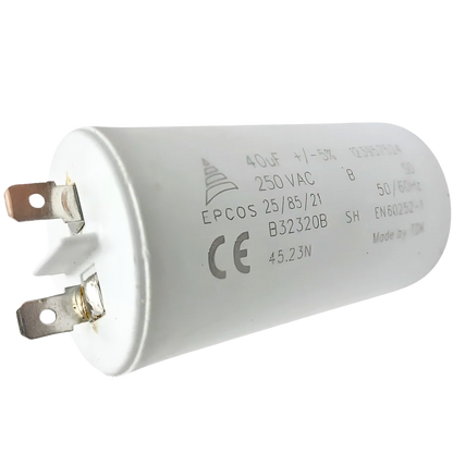Capacitor De Partida 40uF 250V 40x71mm (Fast-on)