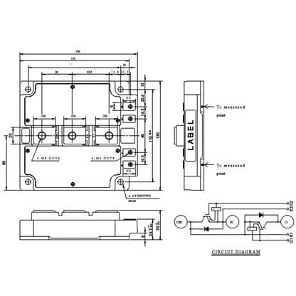 Módulo IGBT CM600DU-24FA 1200V 600A