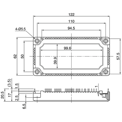 Módulo IGBT FP100R06KE3 600V 100A